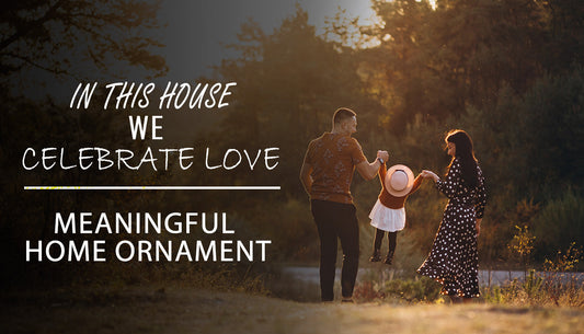 "In This House, We Celebrate Love" – A Beautiful Personalized Home Décor Piece