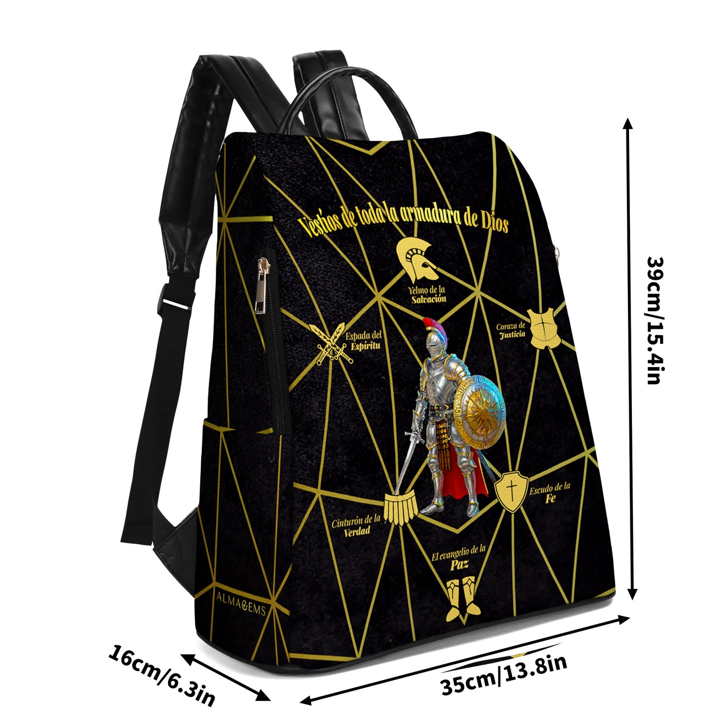 La Armadura de Dios - Sac à dos en cuir personnalisé - BP_MX04