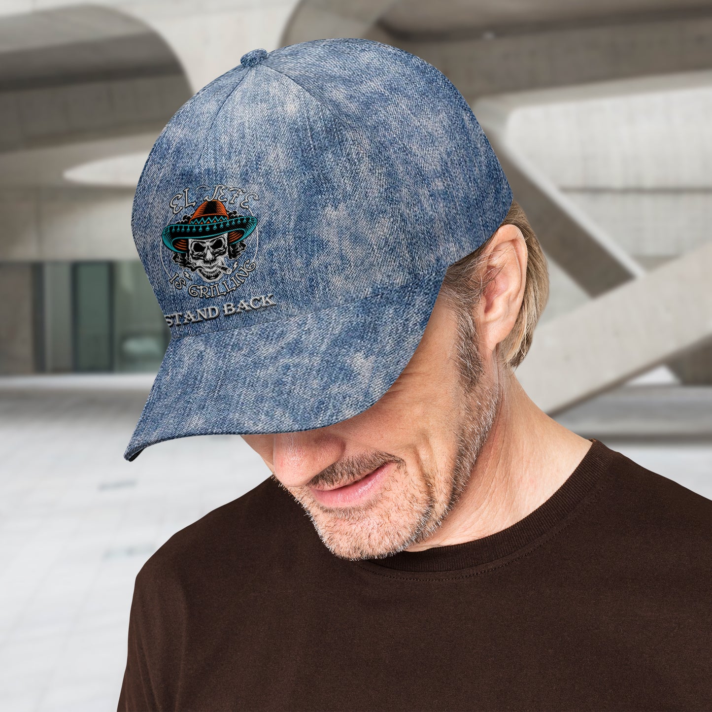 EL JEFE - Casquette de baseball personnalisée, imprimé intégral - HS057_BAC