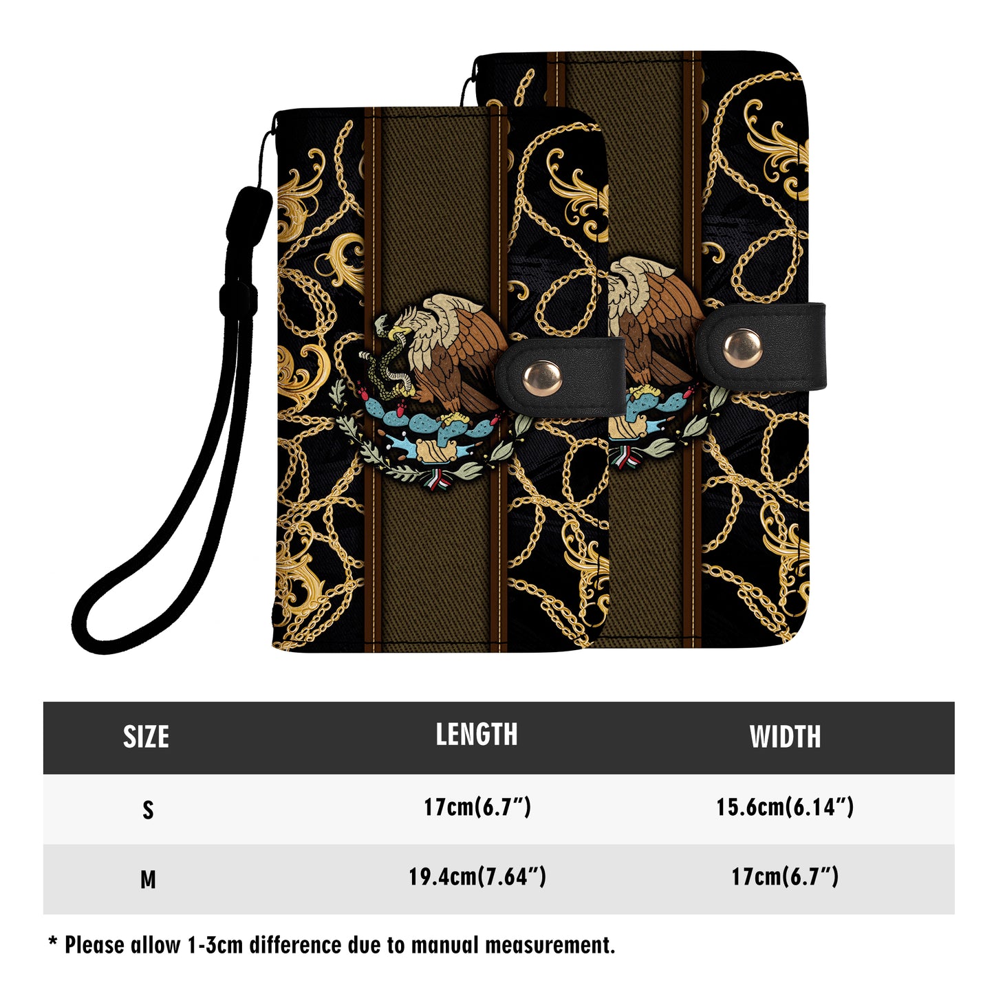 L'Aigle royal - Portefeuille en cuir personnalisé pour téléphone - ME007_PW