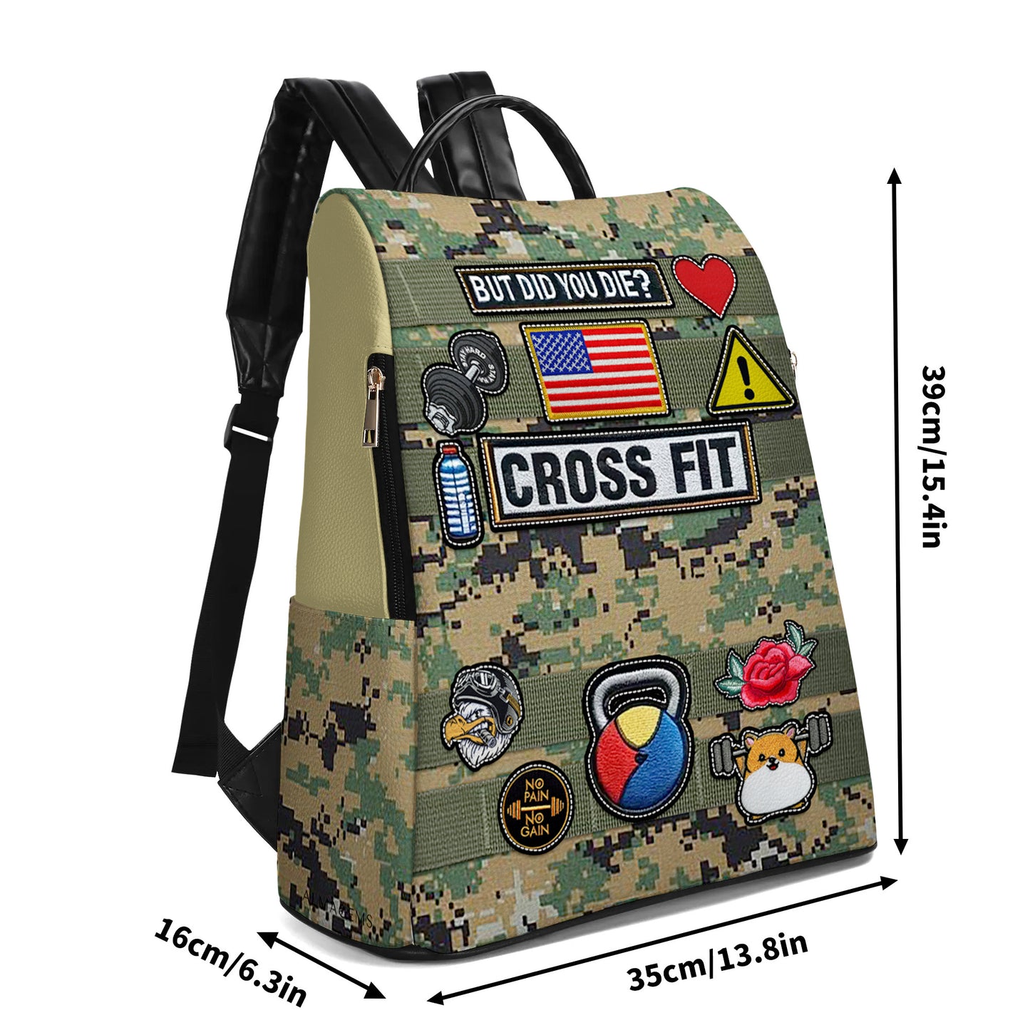 « Mais es-tu mort ? » - Crossfit - Sac à dos en cuir personnalisé - BP_FN09