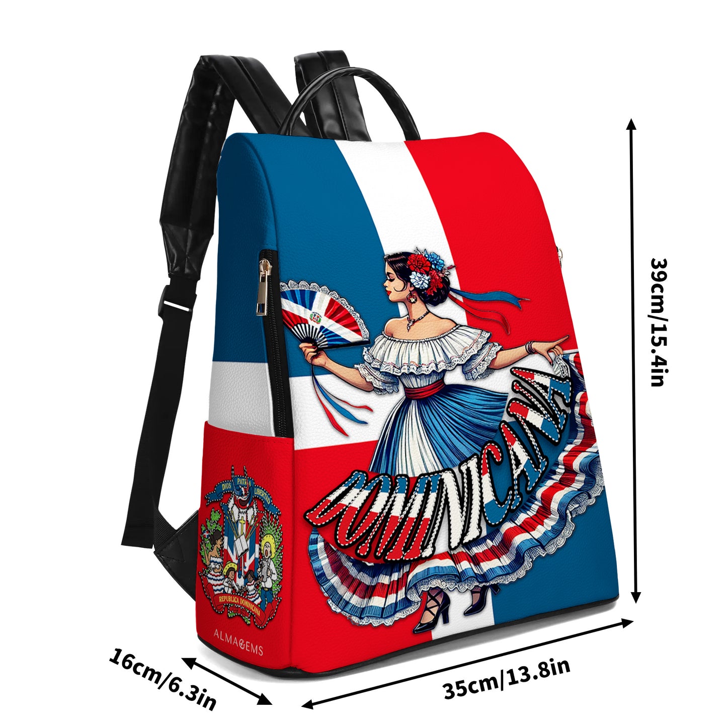 Dominicana - Mochila de Cuero Personalizada - LA002_BP