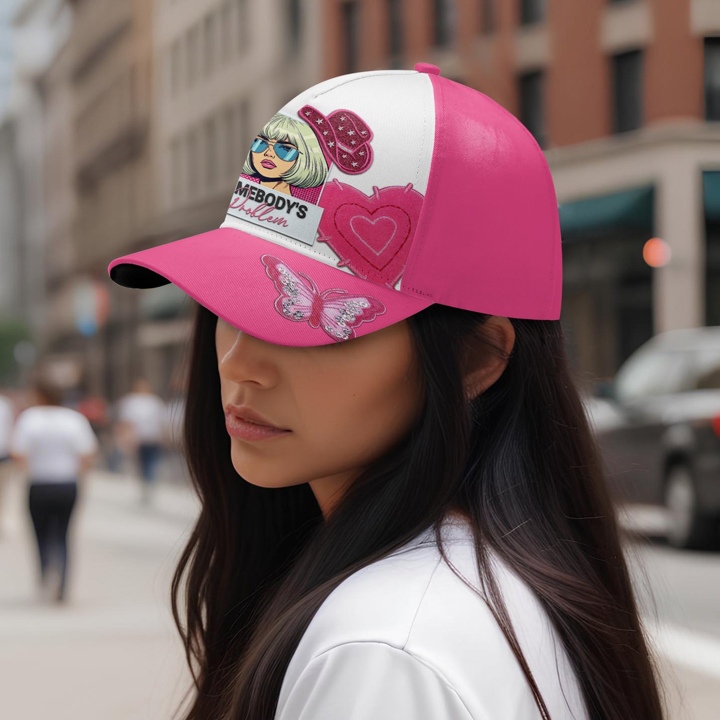 LE PROBLÈME DE QUELQU'UN - Casquette de baseball personnalisée, imprimée sur toute la surface - DG034_BAC