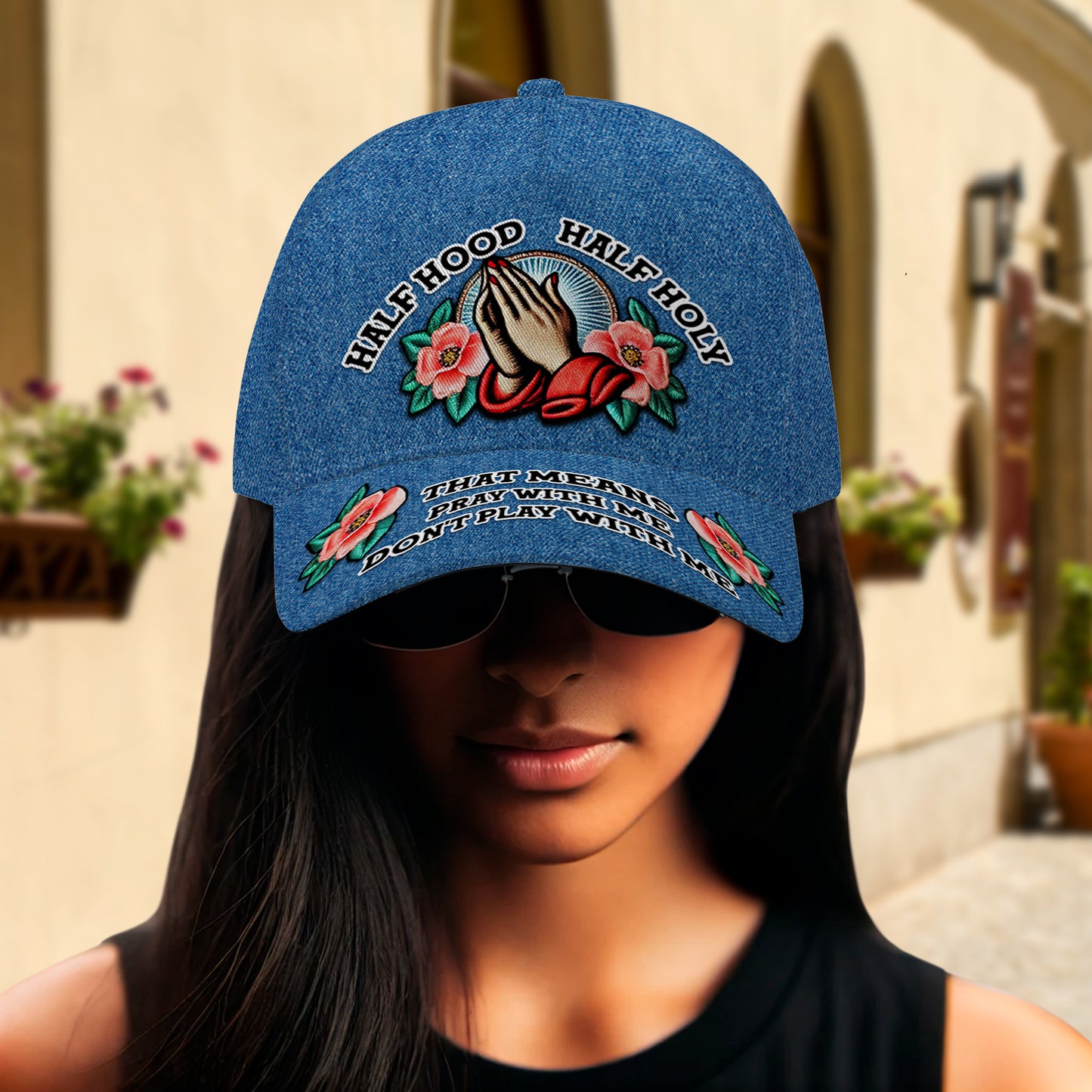 Casquette de baseball personnalisée, demi-capuche, demi-sainte - DG012_BAC