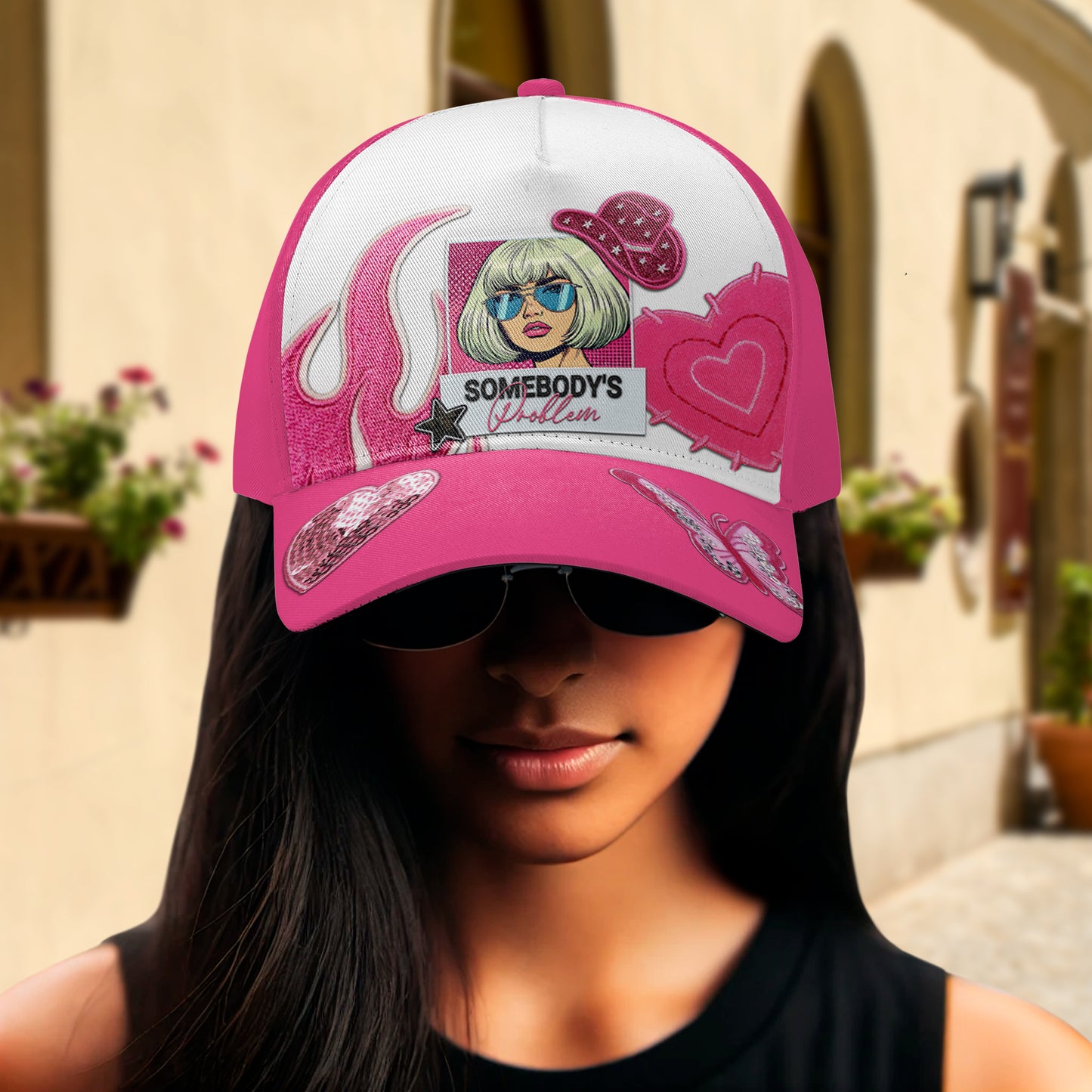 LE PROBLÈME DE QUELQU'UN - Casquette de baseball personnalisée, imprimée sur toute la surface - DG034_BAC