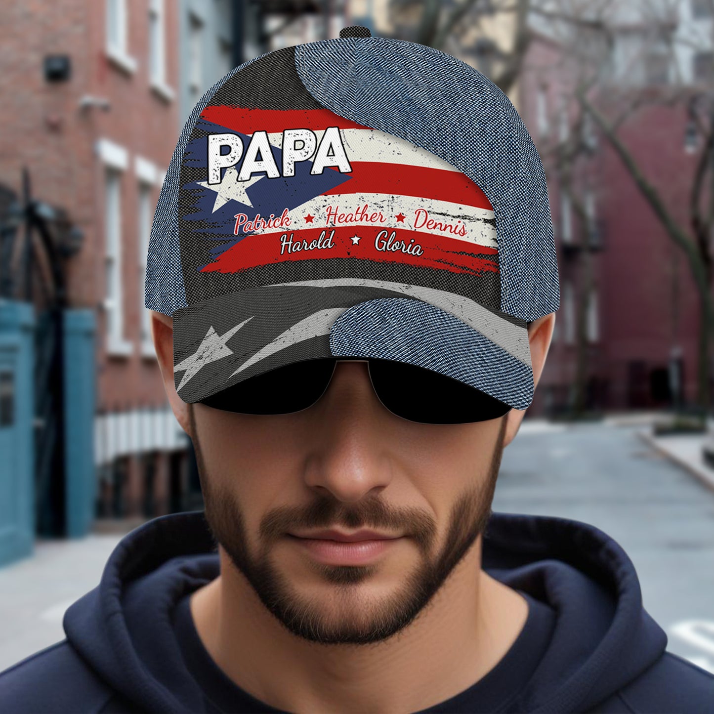 Fier d'être Boricua - Casquette de baseball personnalisée, imprimé intégral - LA036_BAC