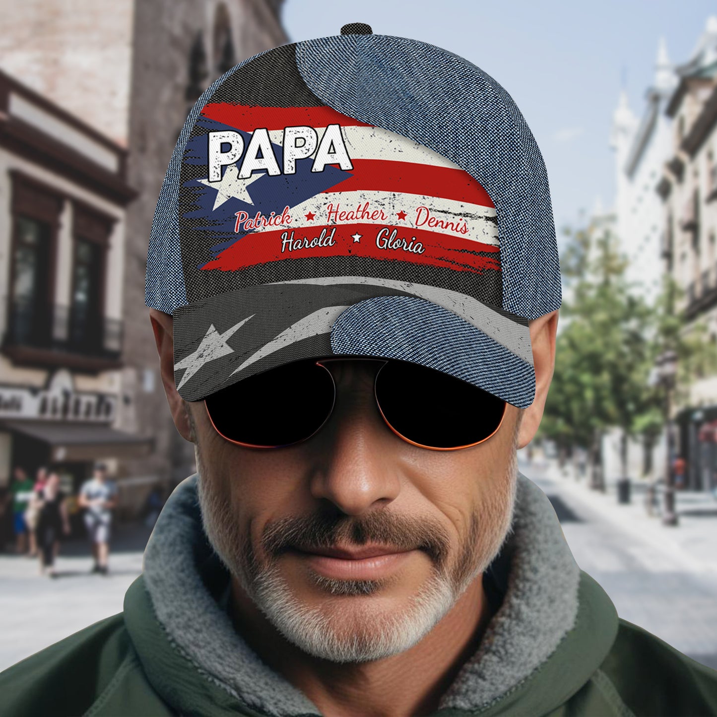 Fier d'être Boricua - Casquette de baseball personnalisée, imprimé intégral - LA036_BAC