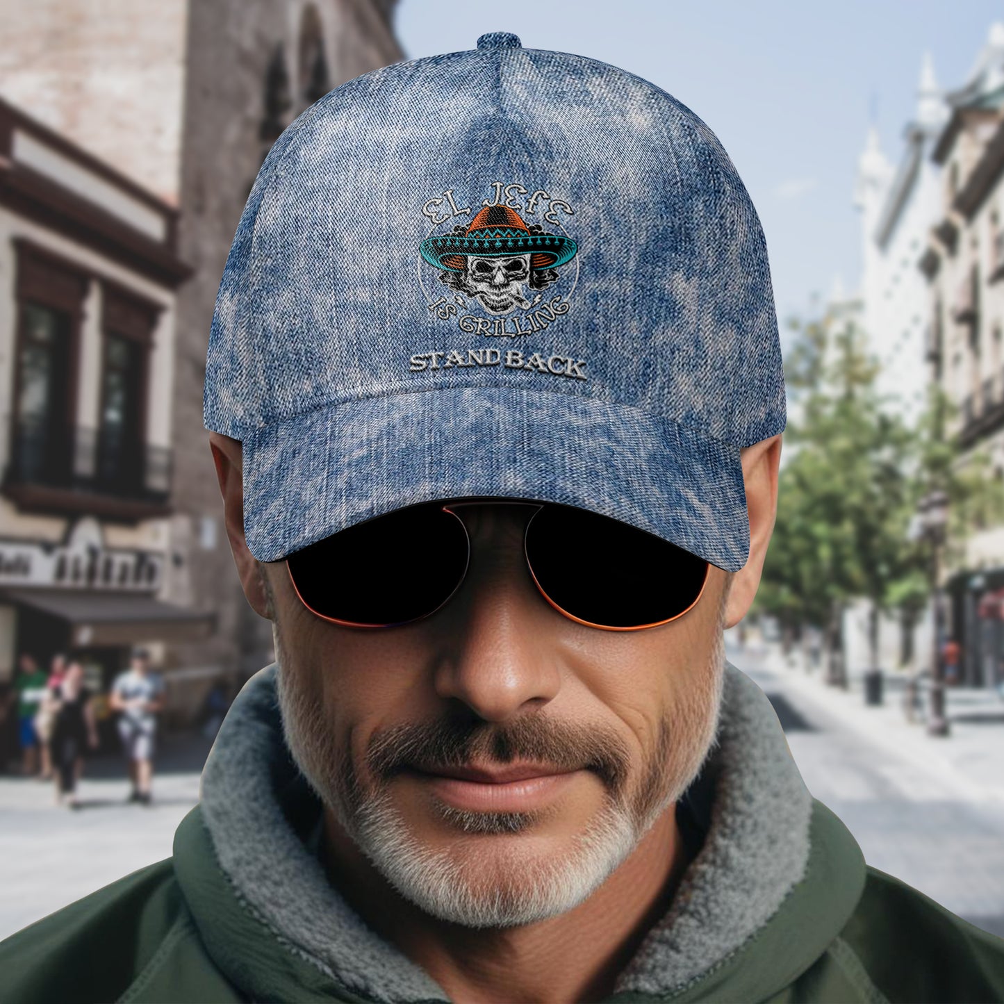 EL JEFE - Casquette de baseball personnalisée, imprimé intégral - HS057_BAC
