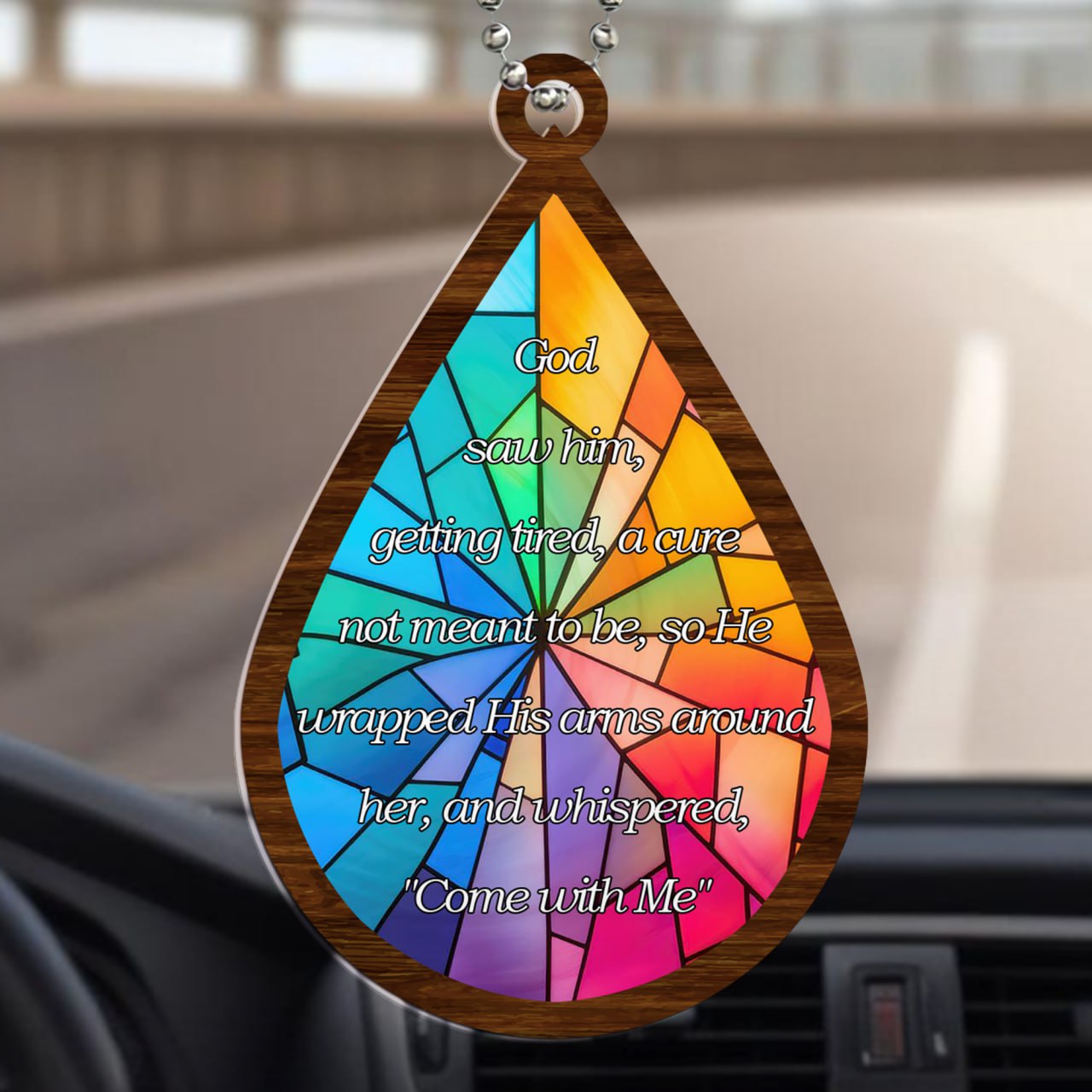 God Whispered Come with Me Memorial Ornament - Personalized Custom Acrylic Ornament, Car Ornament - HME011_HGO