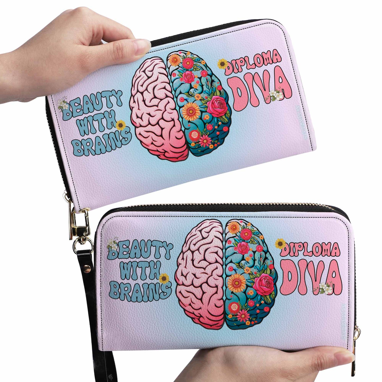 Belleza con cerebros. Diploma DIVA - Cartera de piel para mujer - WW08