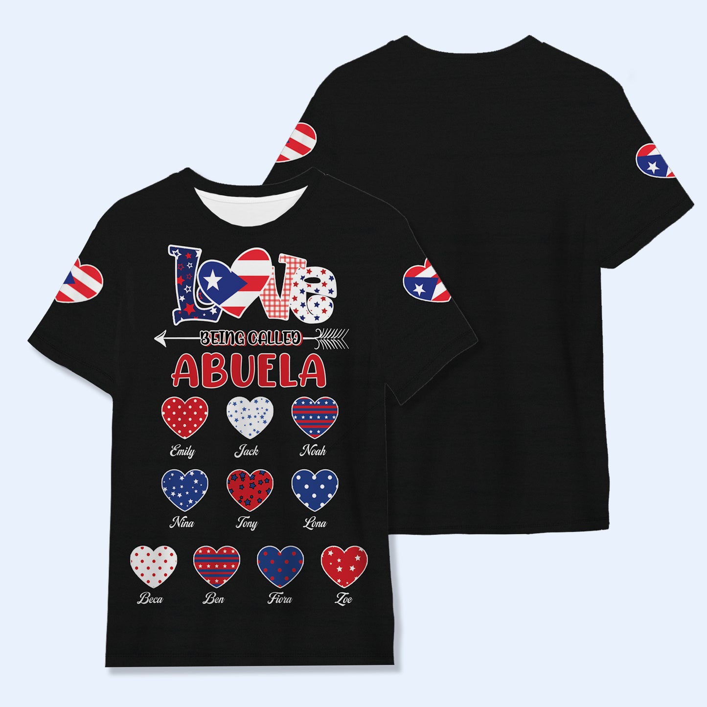 J'adore être appelée Grand-mère - T-shirt unisexe personnalisé imprimé sur toute la surface - LA047_3T