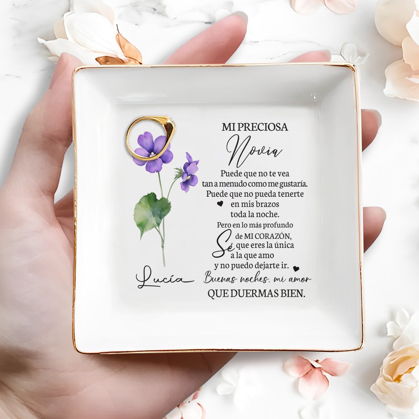 MI PRECIOSA NOVIA - Plat à bijoux personnalisé - CP018_SCRD
