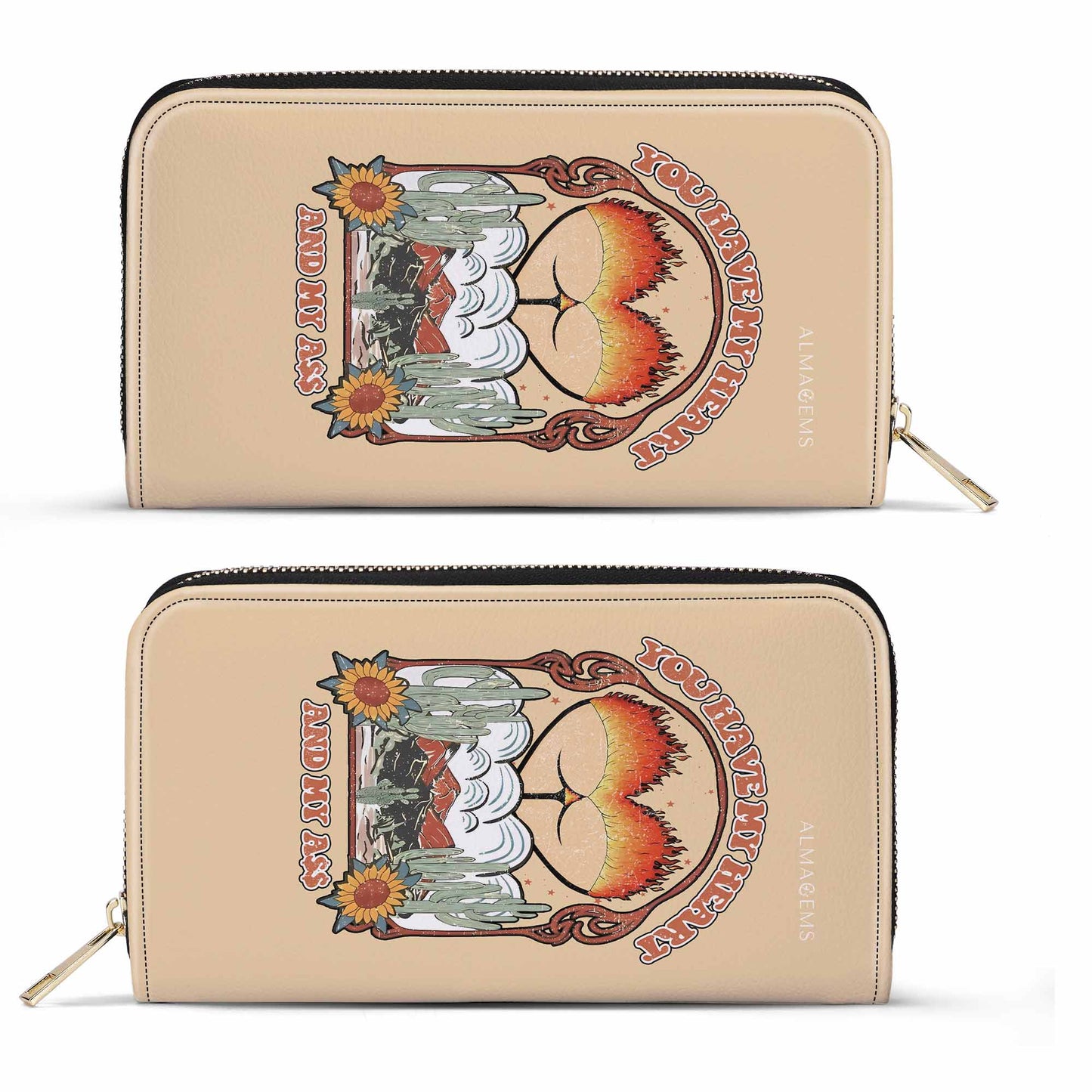 Tu as mon cœur et mon… - Portefeuille en cuir pour femme - CP005_WW