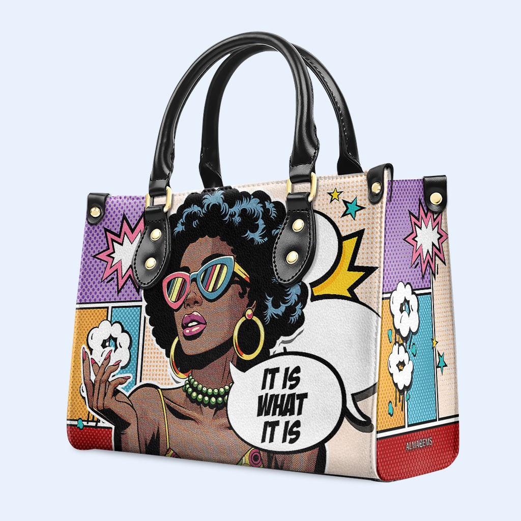 Es lo que es - Bolso de mano de piel personalizado - ITIS02