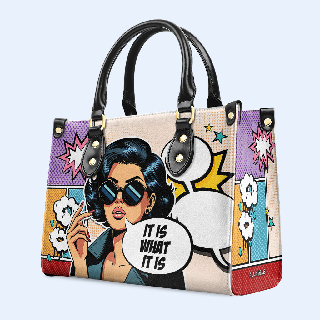 Es lo que es - Bolso de mano de piel personalizado - ITIS05