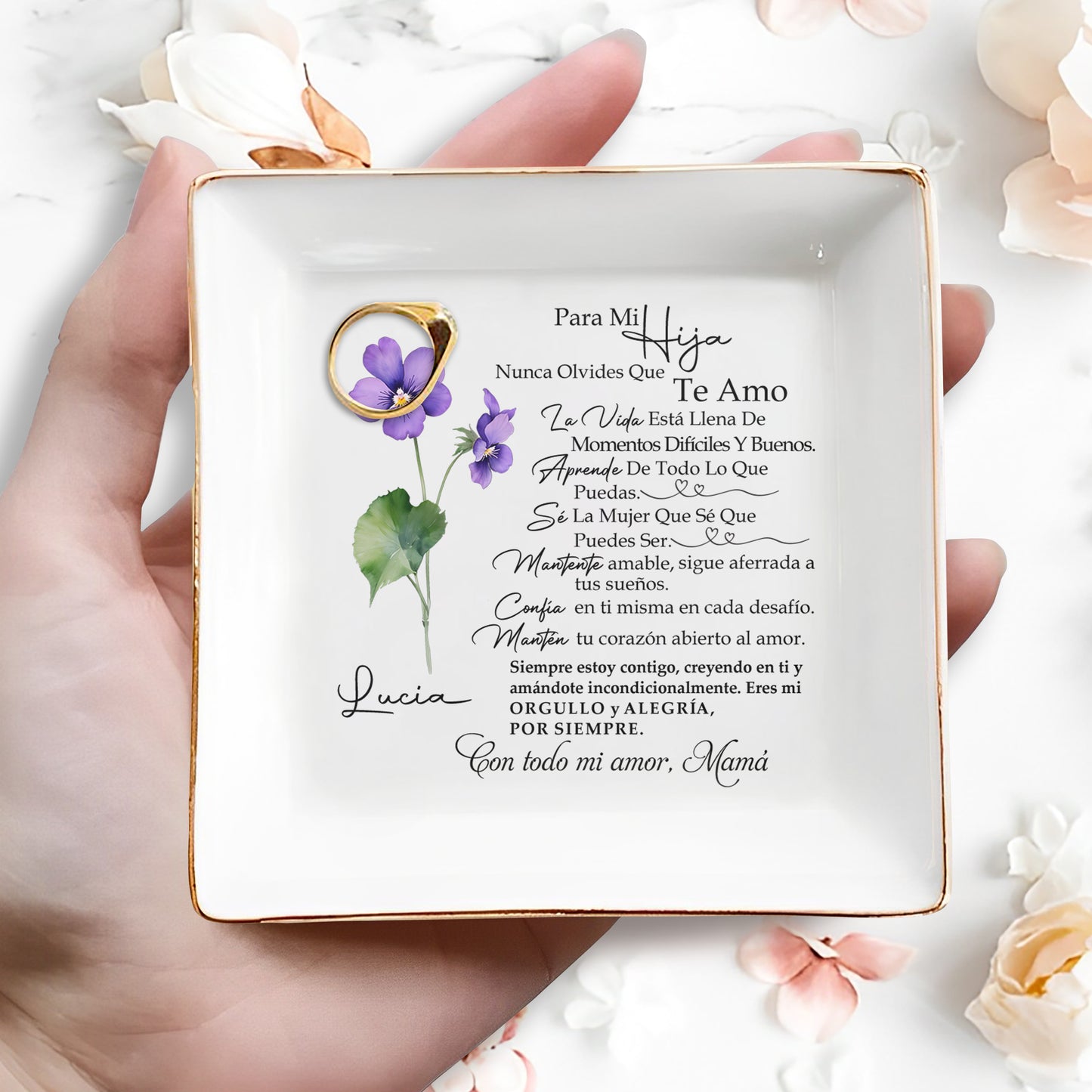 Para Mi Hija - Plato de Joyas Personalizado - FM056_SCRD