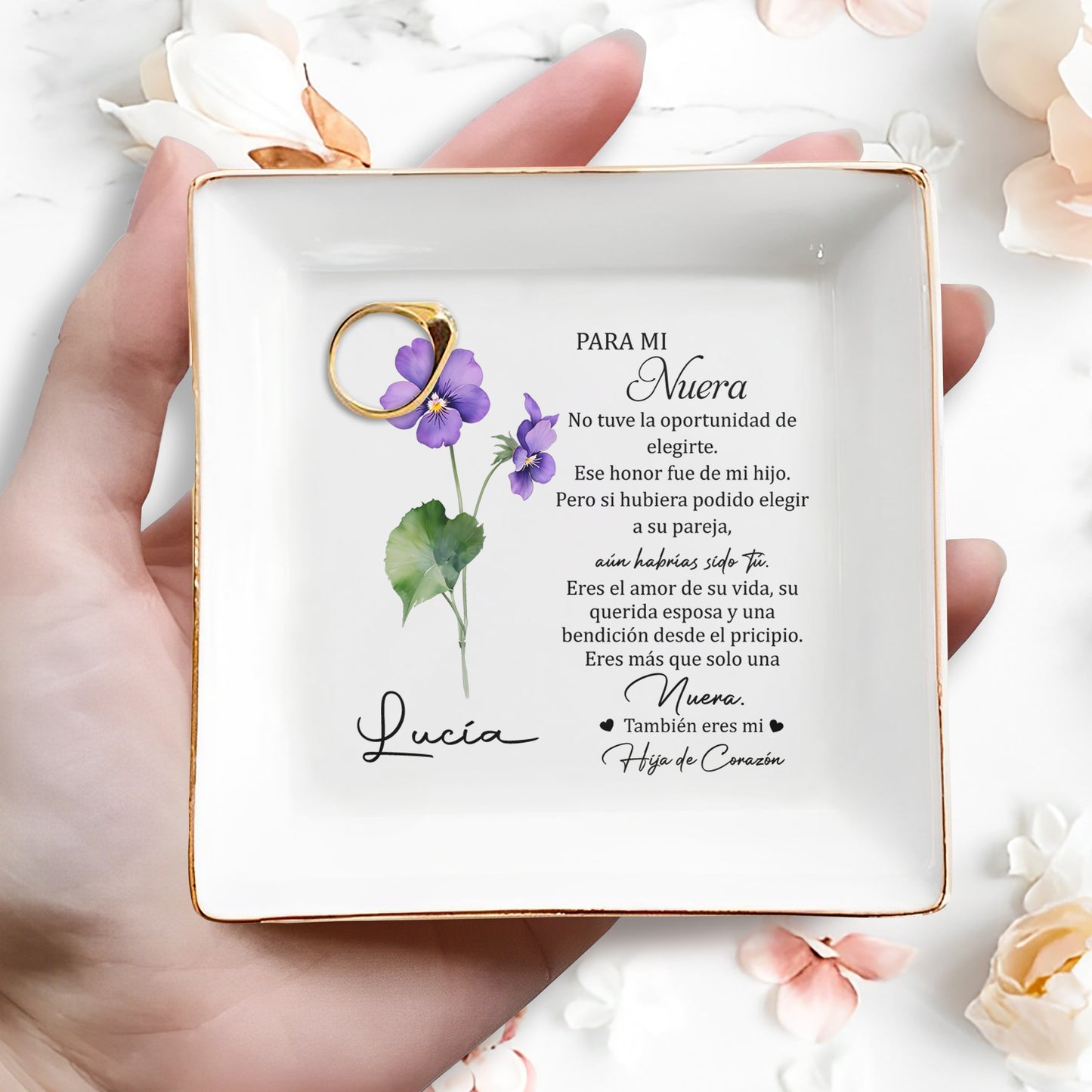 Para Mi Nuera - Plat à bijoux personnalisé - FM089_SCRD