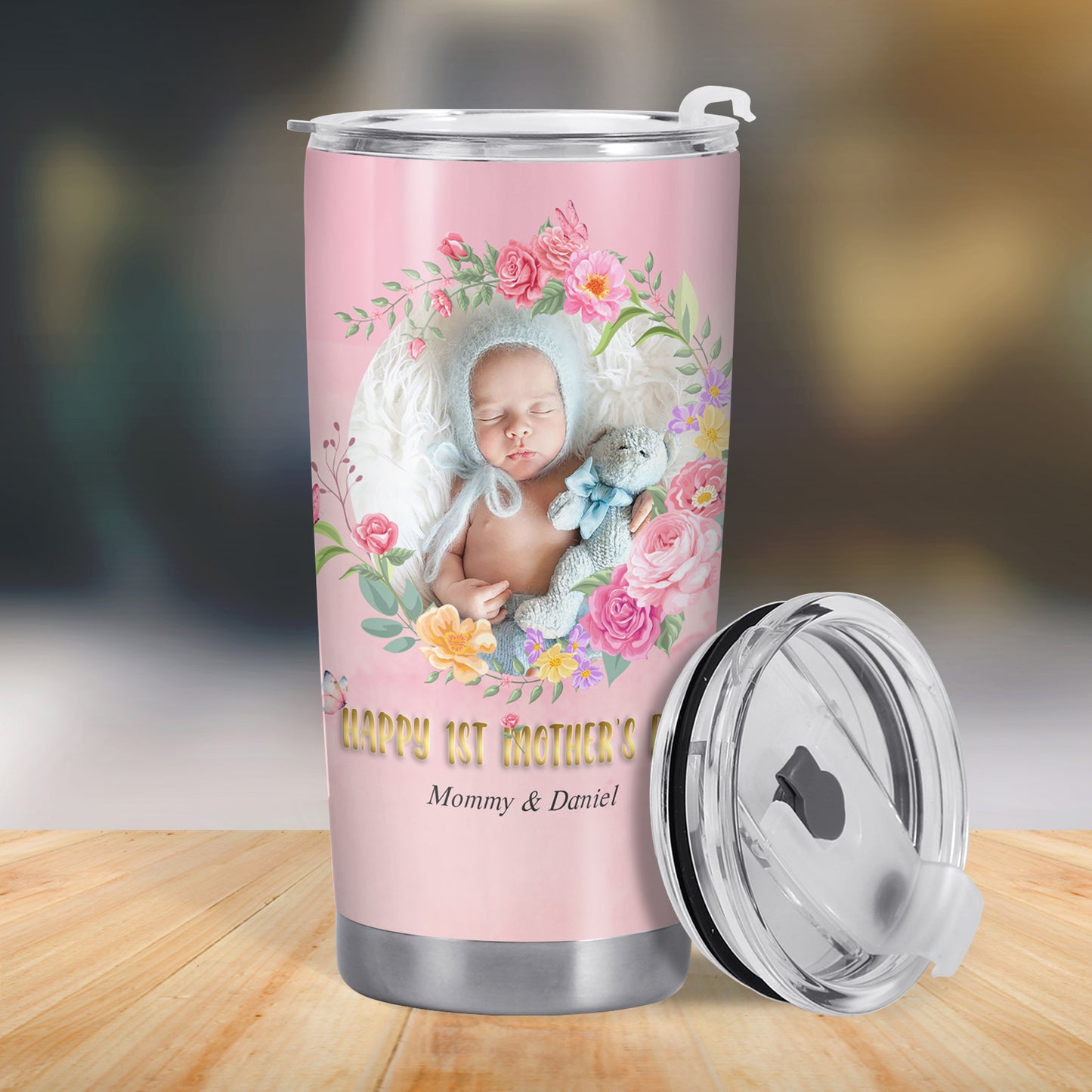 Fête des Mères - Gobelet personnalisé en acier inoxydable 20 oz 30 oz - TB_FM15