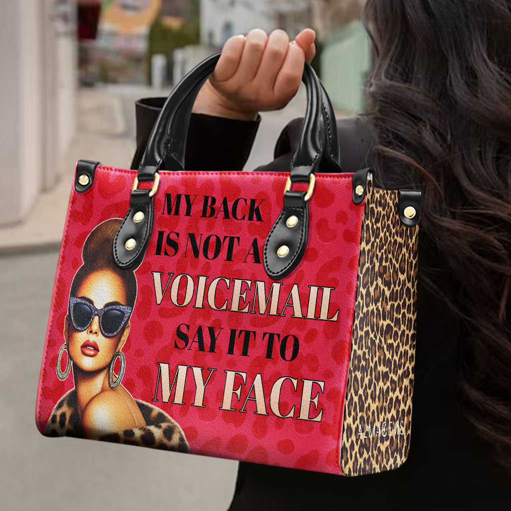 Dites-le-moi en face - Sac à main en cuir personnalisé - DG088_HB