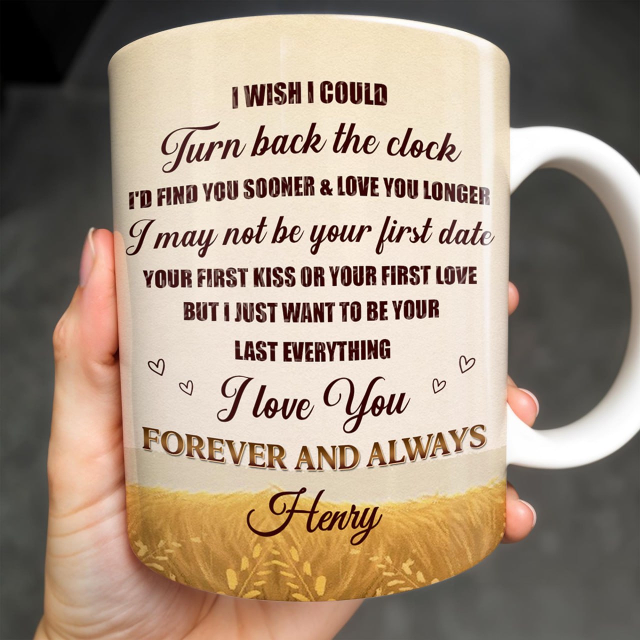Forever And Always, Love You Longer Romantic Quote - Personalized Custom Coffee Mug - WIF037_MG