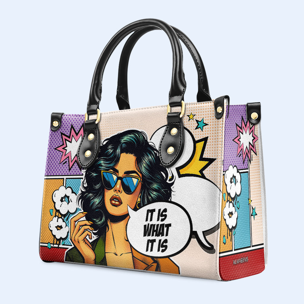 C'est ce que c'est - Sac à main en cuir personnalisé - ITIS04