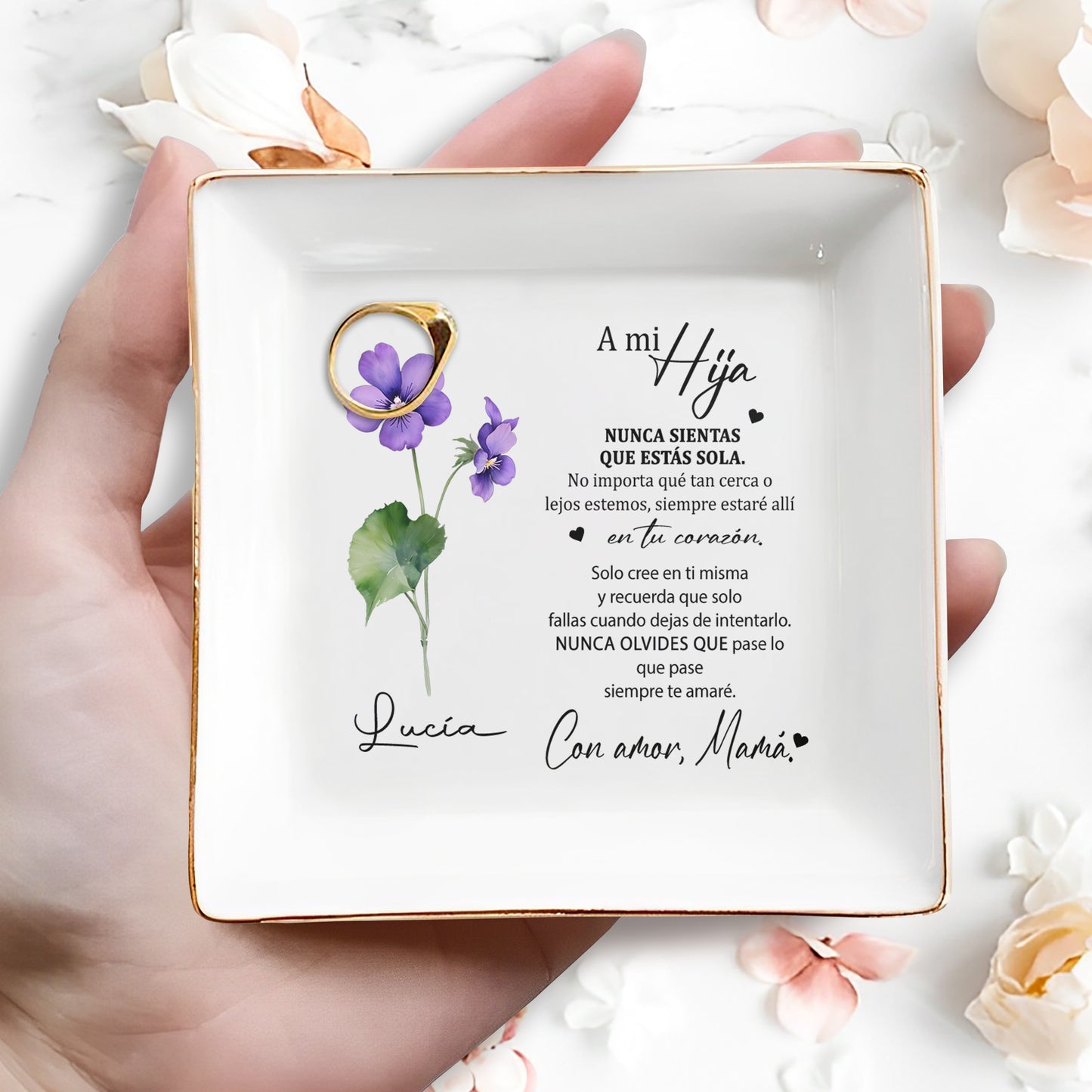 A Mi Hija - Plat à bijoux personnalisé - FM090_SCRD