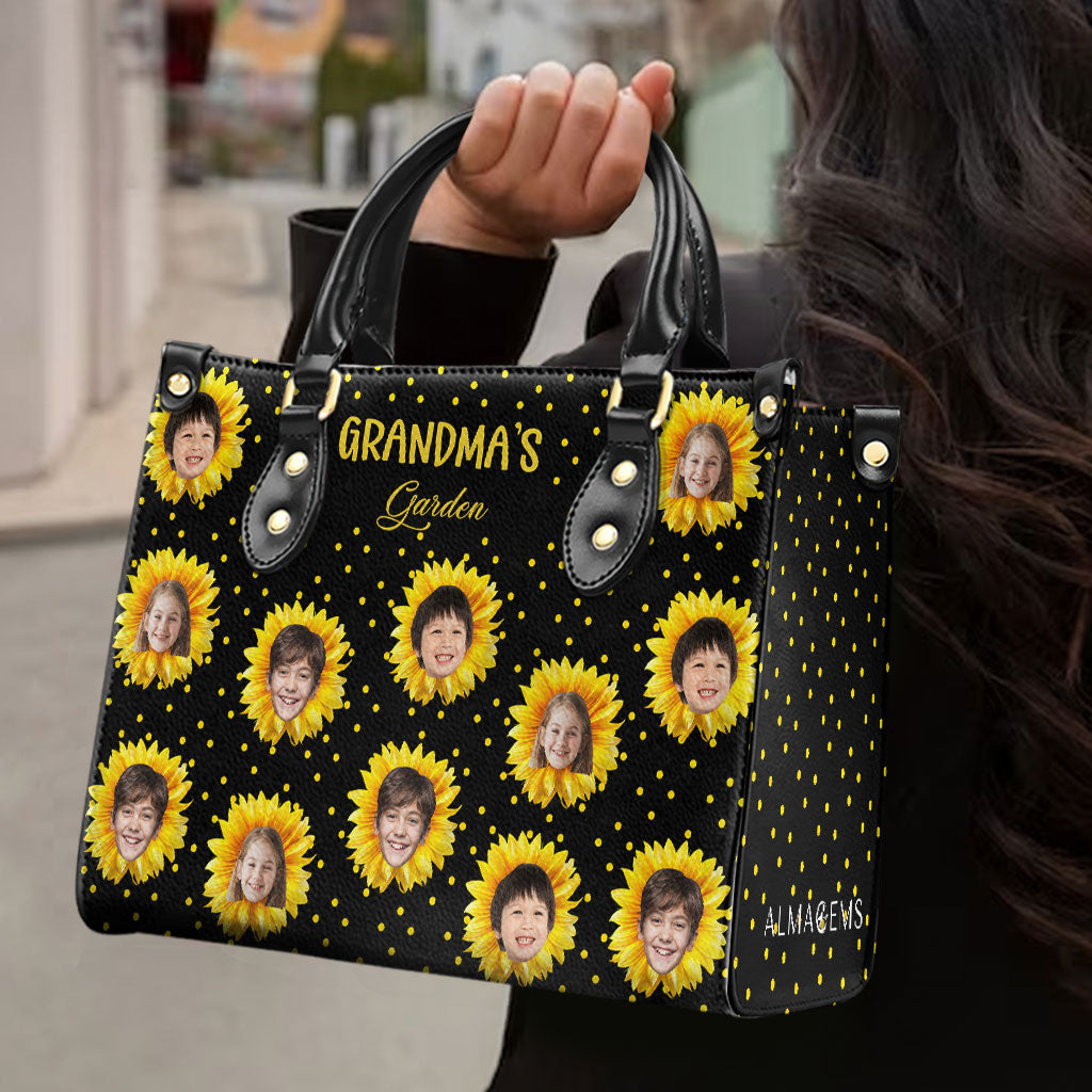 Petits Tournesols - Sac à main en cuir personnalisé - FM038_HB