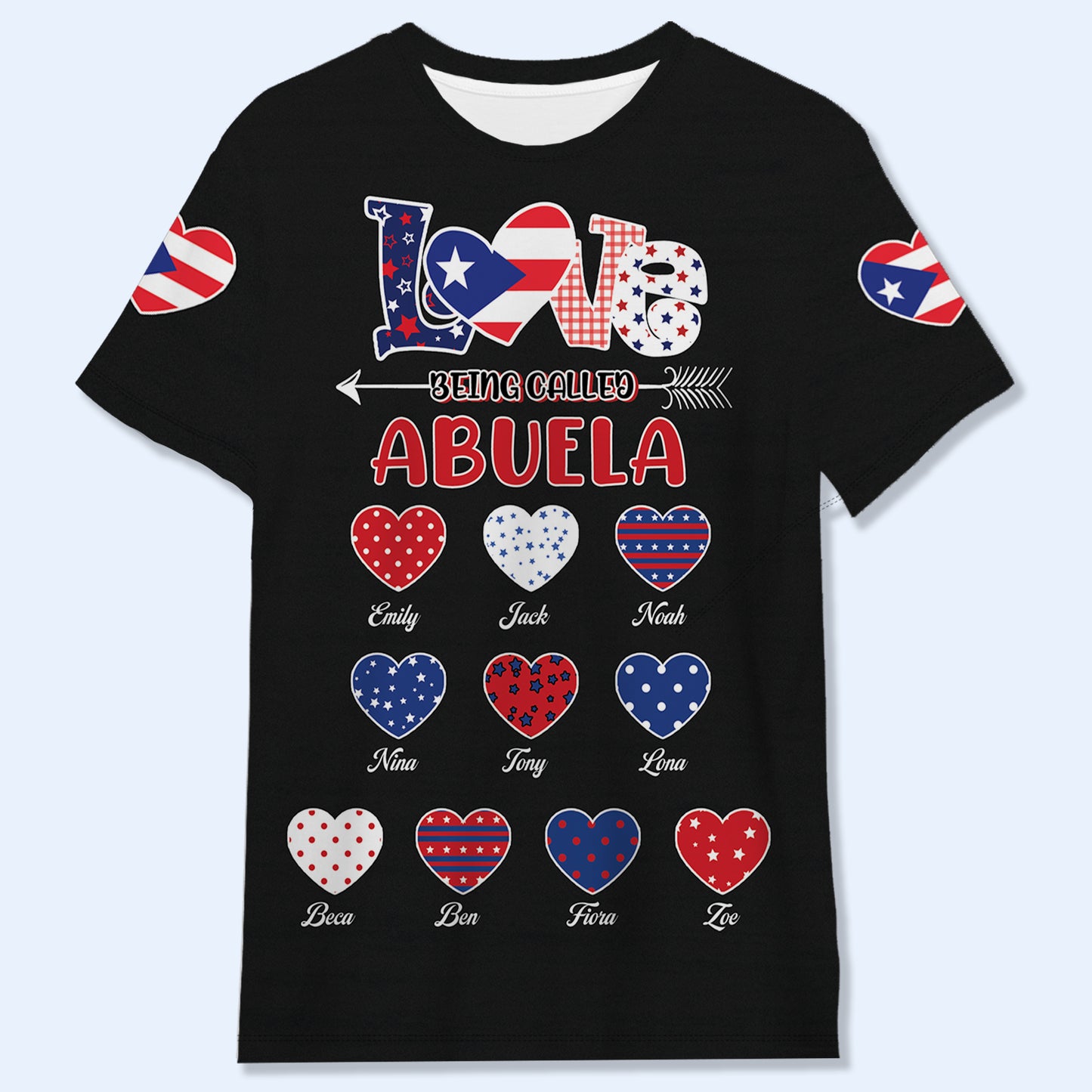 J'adore être appelée Grand-mère - T-shirt unisexe personnalisé imprimé sur toute la surface - LA047_3T
