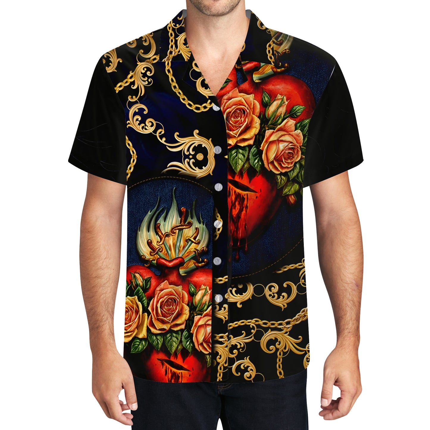 The Sacred Heart - Personalized Custom Unisex Hawaiian Shirt - HW_MX50