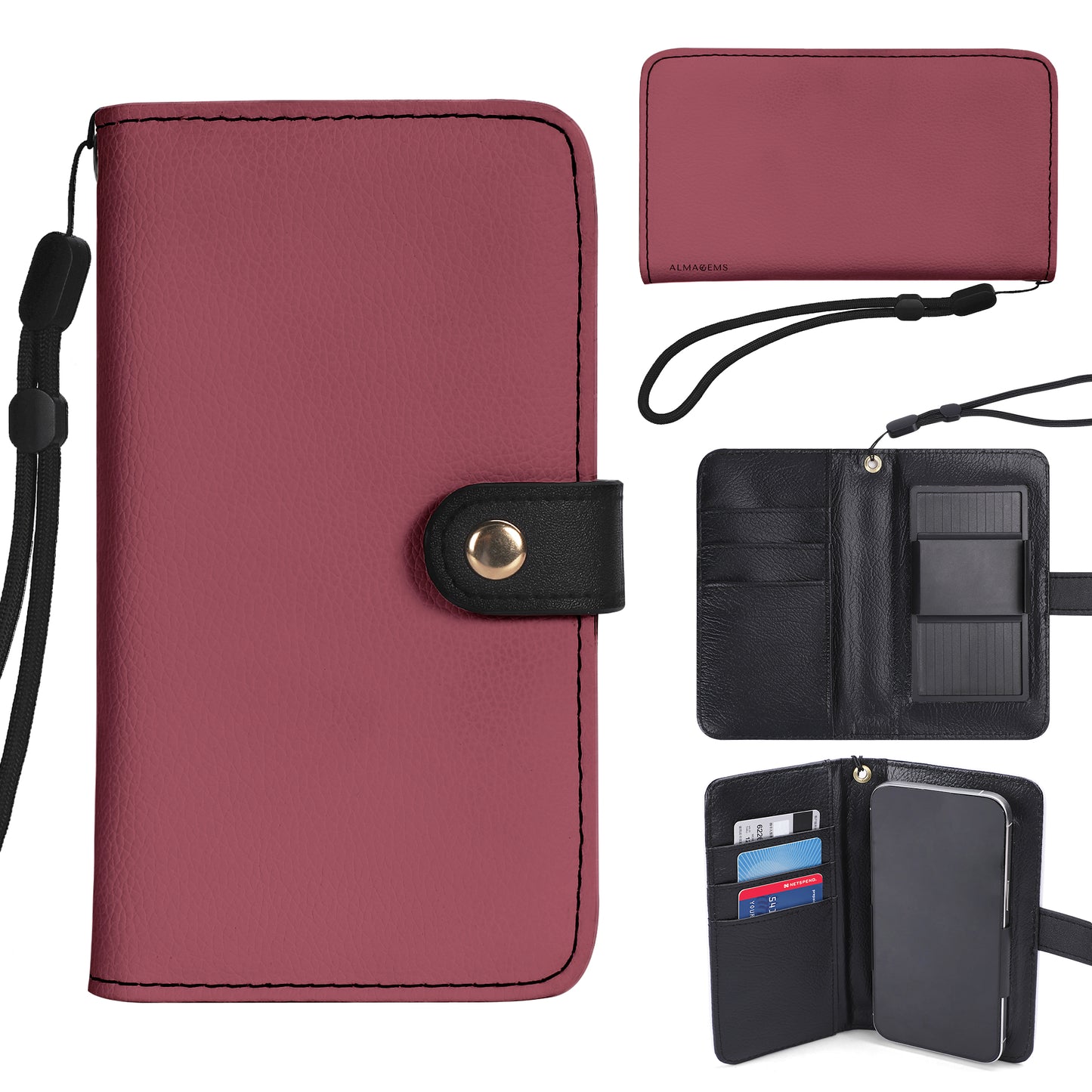 Essentiel - Portefeuille en cuir pour téléphone - A003_PW