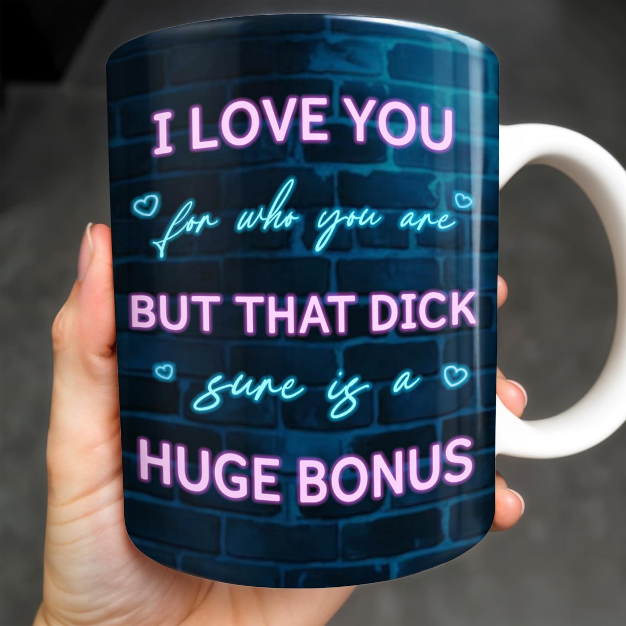Thanks For All The Pleasures, Your Lovin' Is A Huge Bonus - Personalized Custom Coffee Mug - CPL284_MG