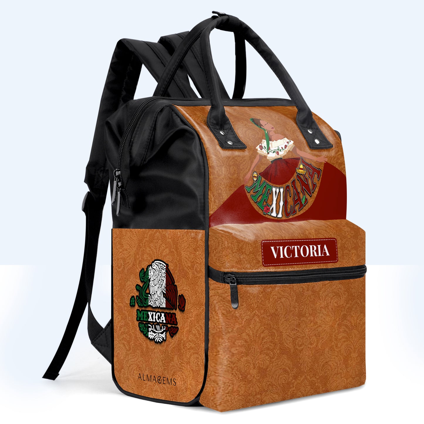 MEXICANA - Personalized Custom Duckbilled Travel Backpack - ME006_DKB