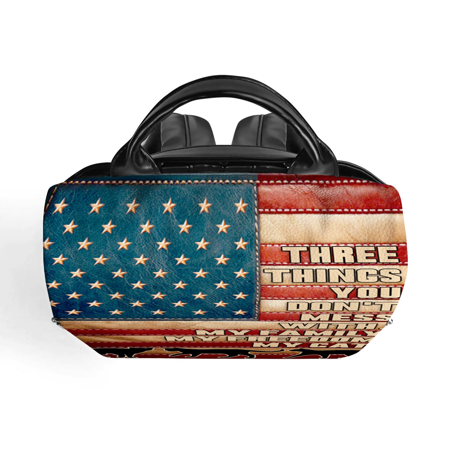 Tres cosas con las que no te metas: mochila de cuero personalizada - BP_CAT03