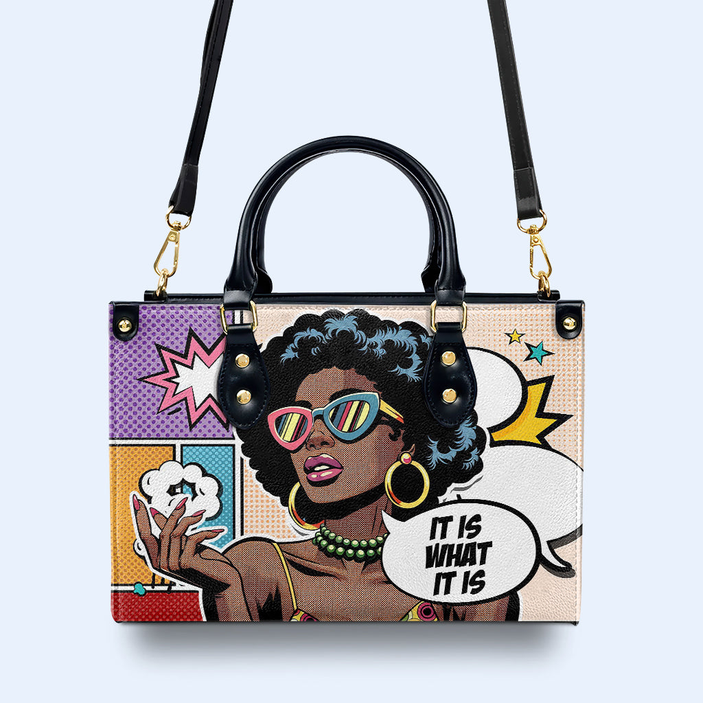 Es lo que es - Bolso de mano de piel personalizado - ITIS02