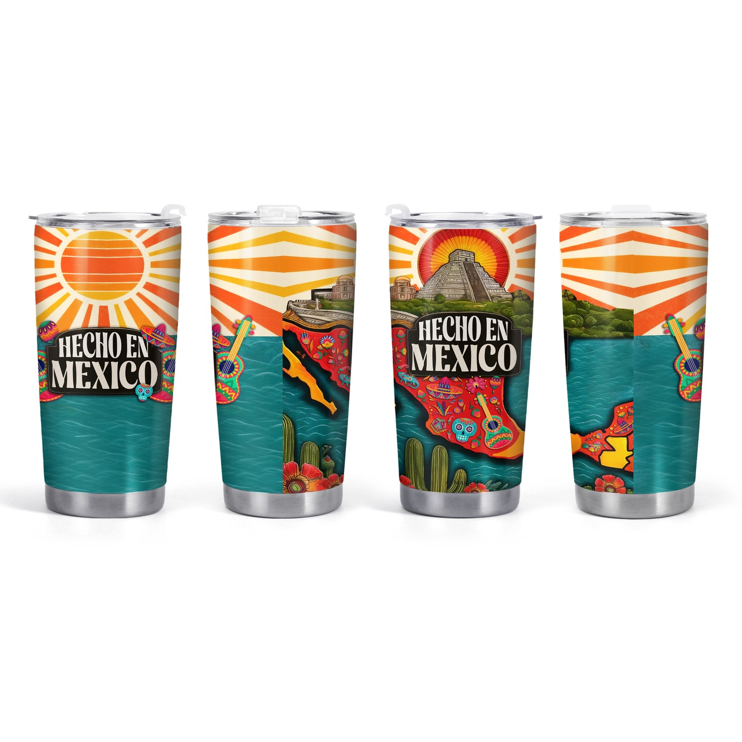 Hecho en México - Vaso de acero inoxidable personalizado de 20 oz y 30 oz - TB_MX13