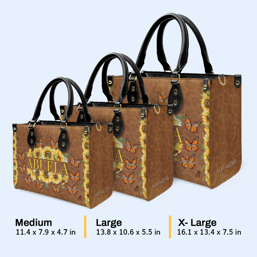 Little Butterflies - Personalized Custom Leather Handbag - FM031_HB