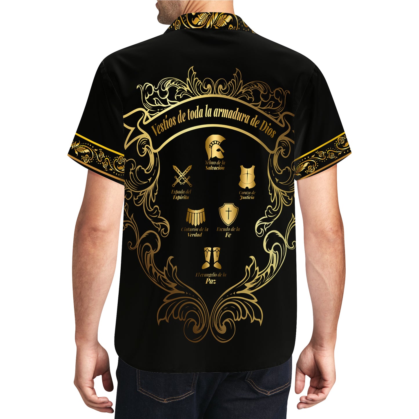 Vestíos De Toda Armadura De Dios - Chemise hawaïenne unisexe personnalisée personnalisée - HW_MX04