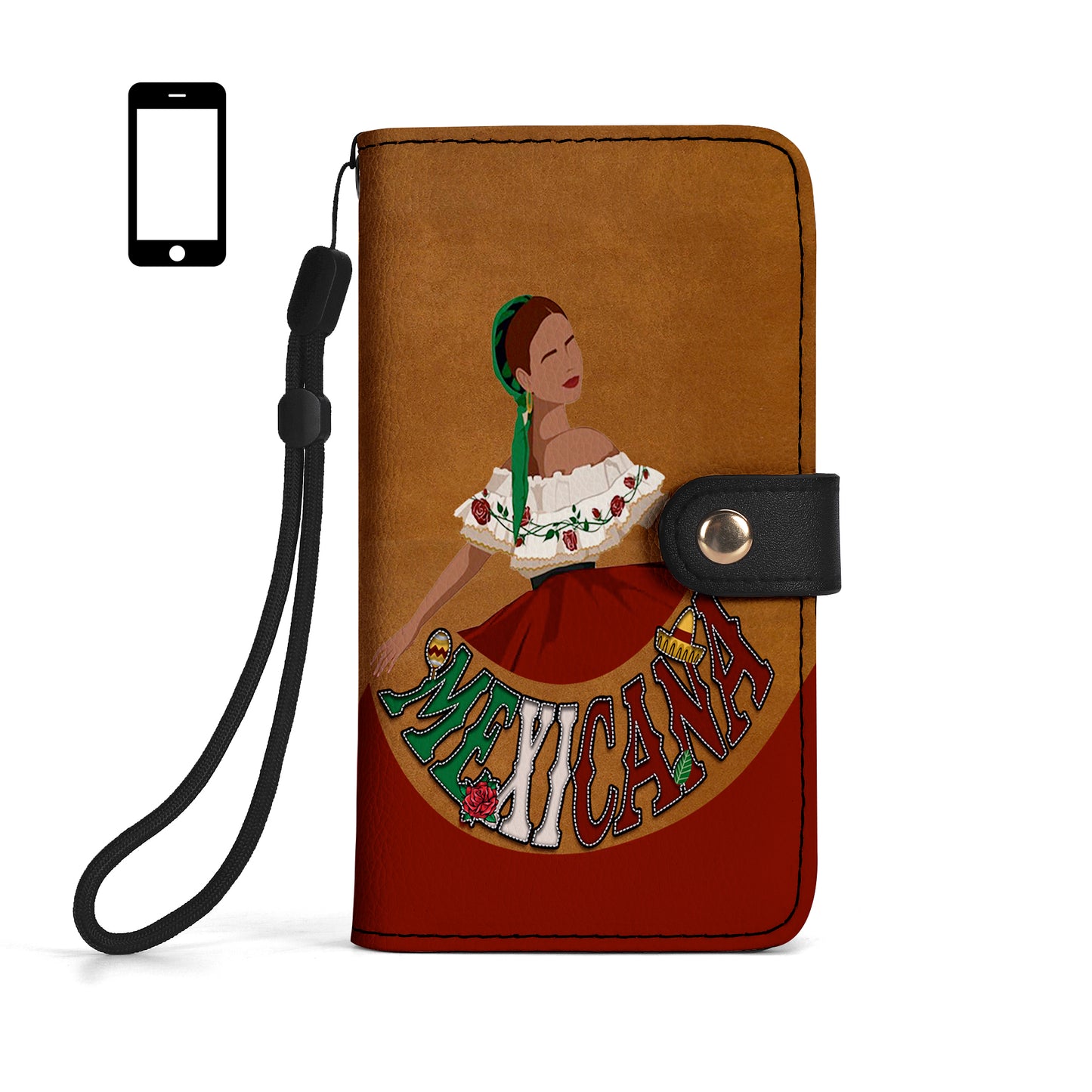 MEXICANA - Portefeuille en cuir personnalisé pour téléphone - ME006_PW