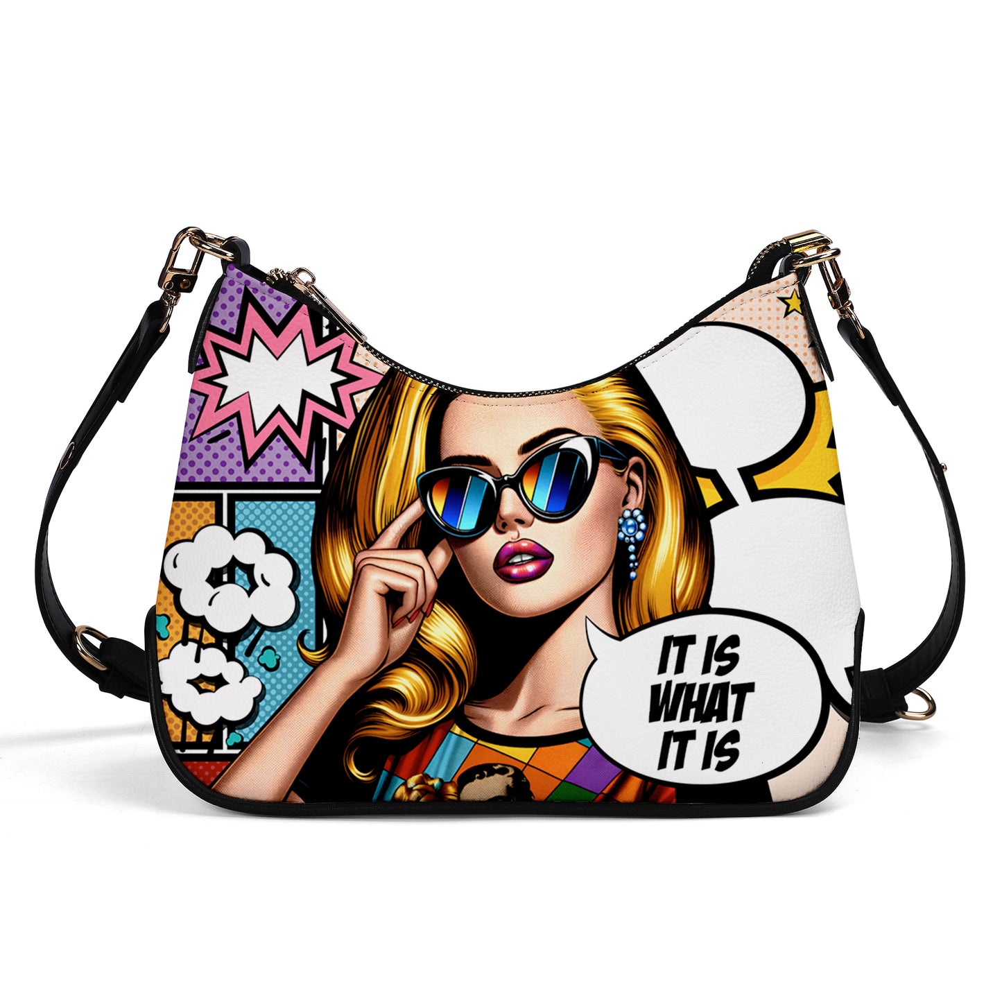 C'est ce que c'est - Sac à main bandoulière personnalisé avec chaîne - DB21CH