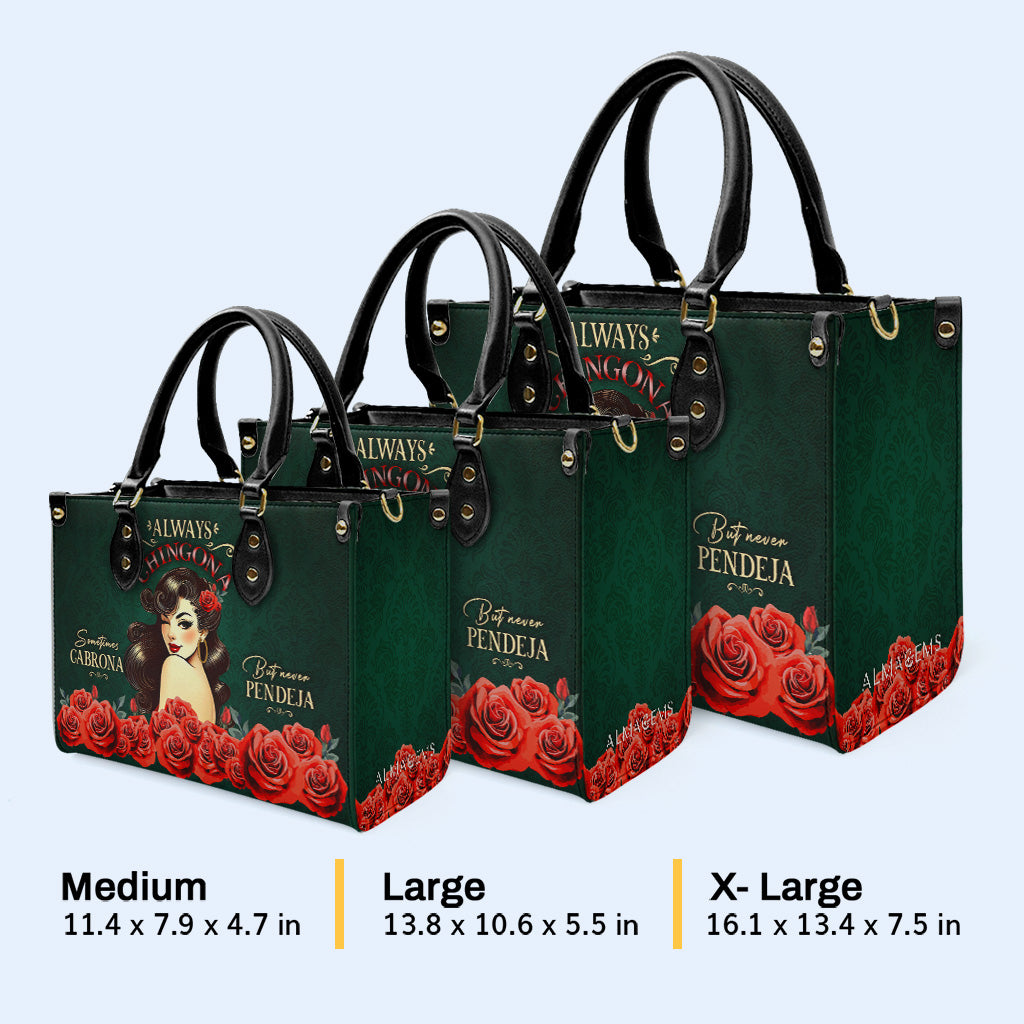 Always CHINGONA - Sac à main en cuir personnalisé - ME067_HB