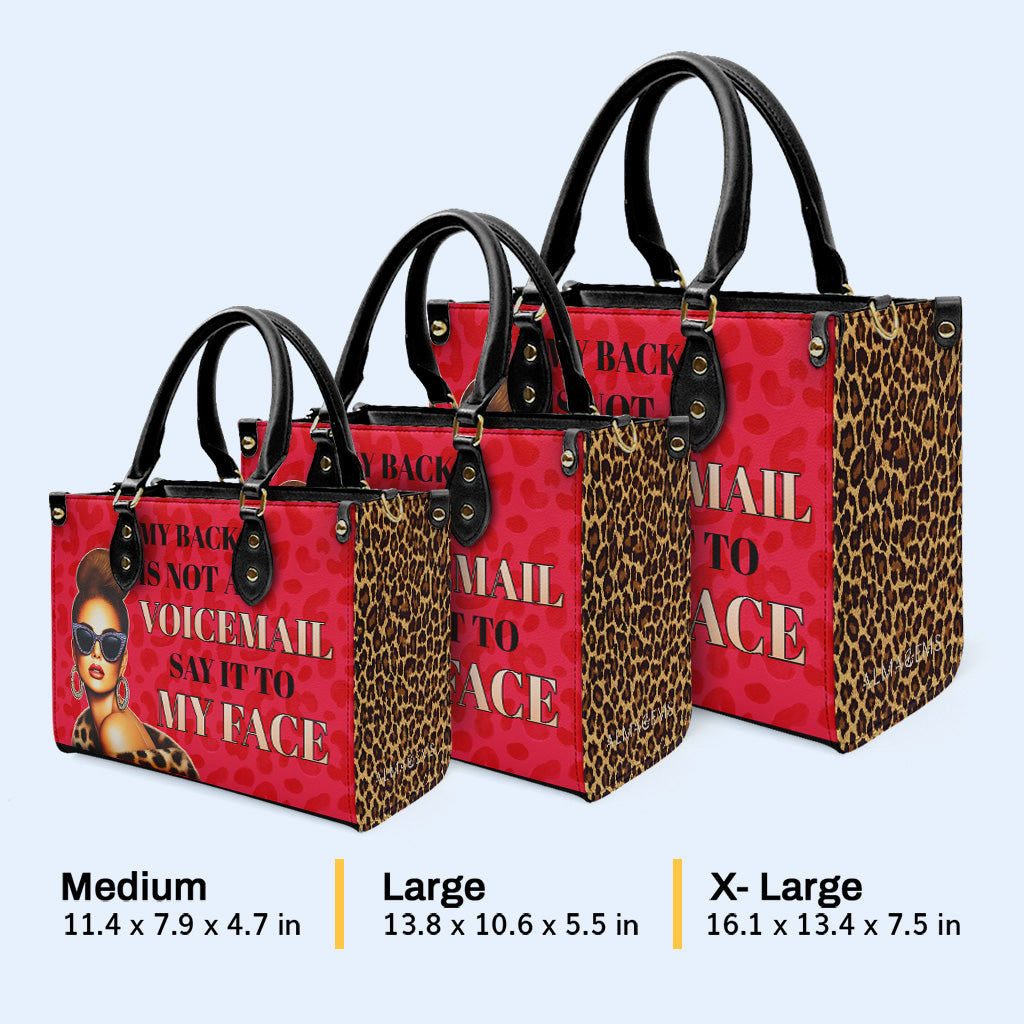Dites-le-moi en face - Sac à main en cuir personnalisé - DG088_HB