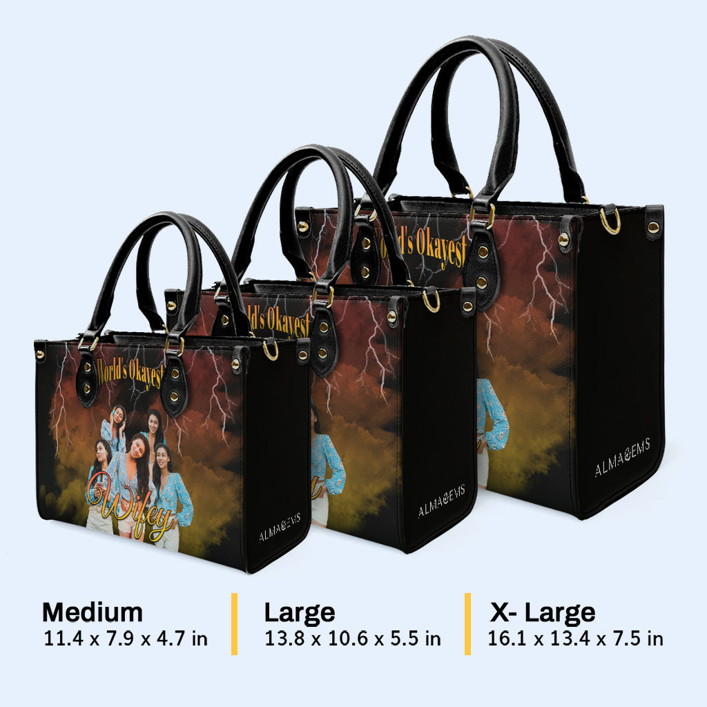 Le plus beau du monde... - Sac à main en cuir personnalisé - FM017_HB