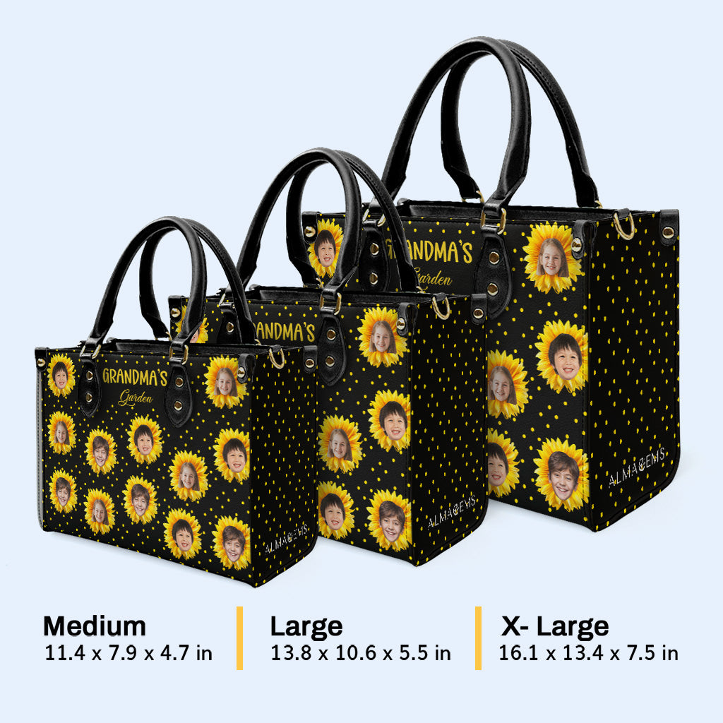 Petits Tournesols - Sac à main en cuir personnalisé - FM038_HB