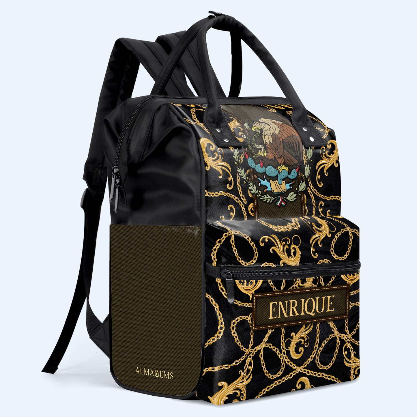 The Golden Eagle - Personalized Custom Duckbilled Travel Backpack - ME007_DKB