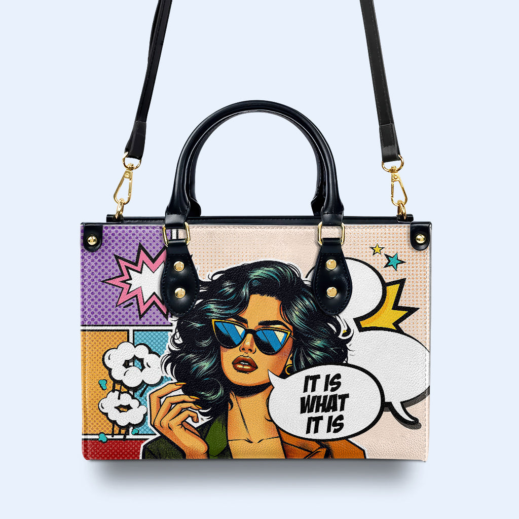 C'est ce que c'est - Sac à main en cuir personnalisé - ITIS04