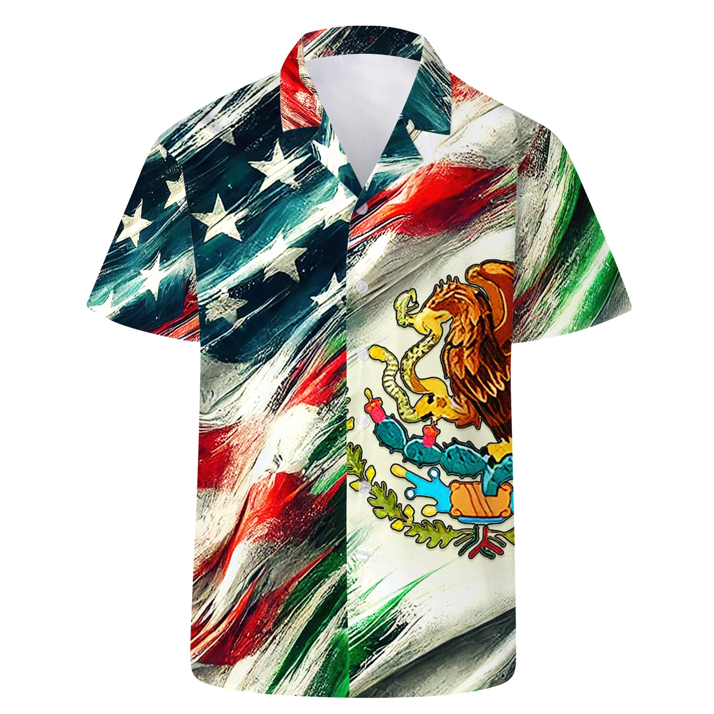 Mexicain de sang, Américain de naissance - Chemise hawaïenne unisexe personnalisée - HW_MX53