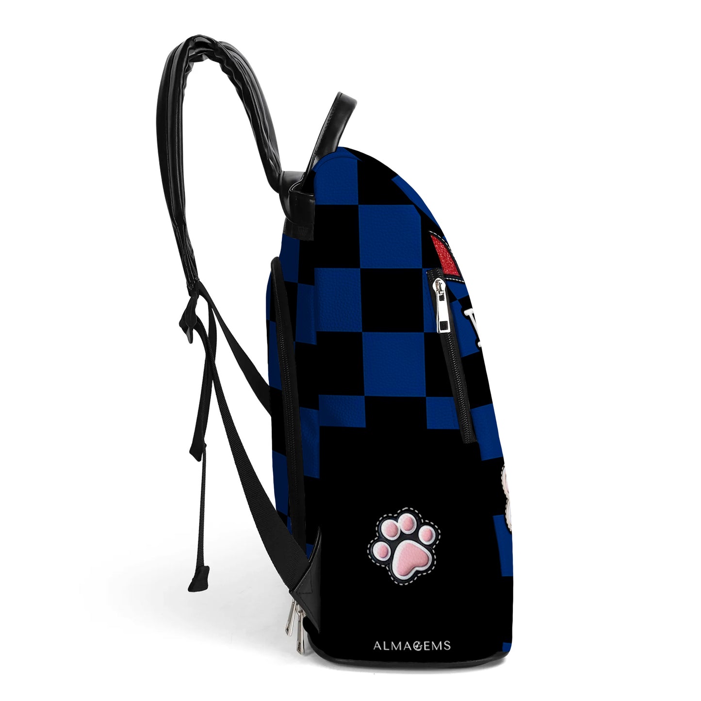 Sac à dos en cuir personnalisé – Noms d'animaux personnalisés – Motif « J'étais normal » – BP_CAT10
