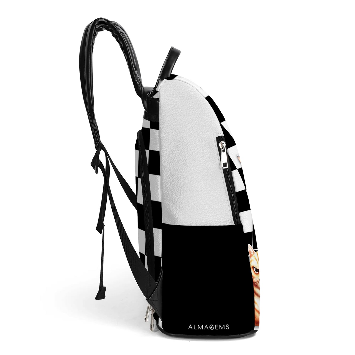 Not Fast Just Furious - Personalized Custom Leather BackPack - BP_CAT05