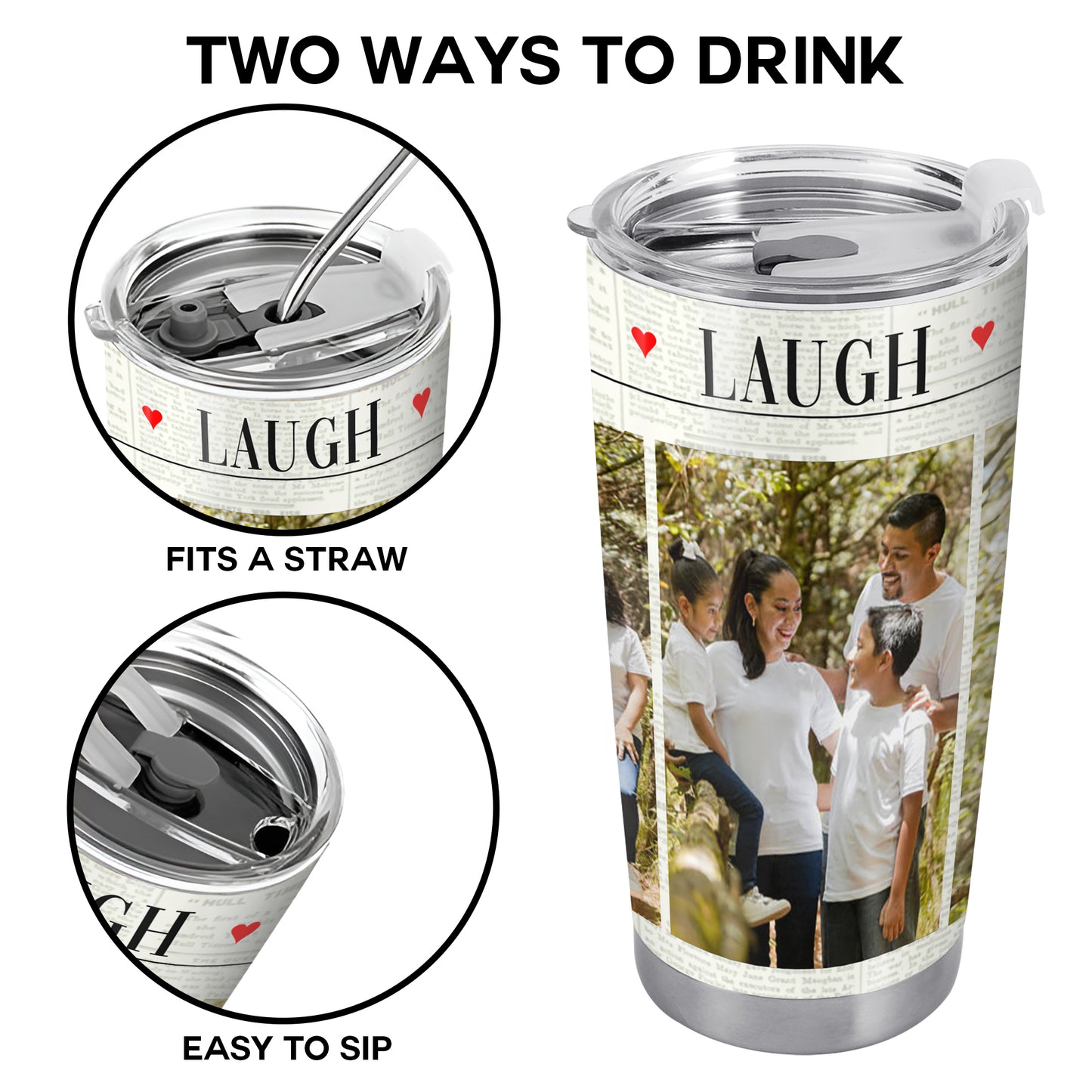 The Family Times - Gobelet personnalisé en acier inoxydable 20 oz 30 oz - TB_FM01