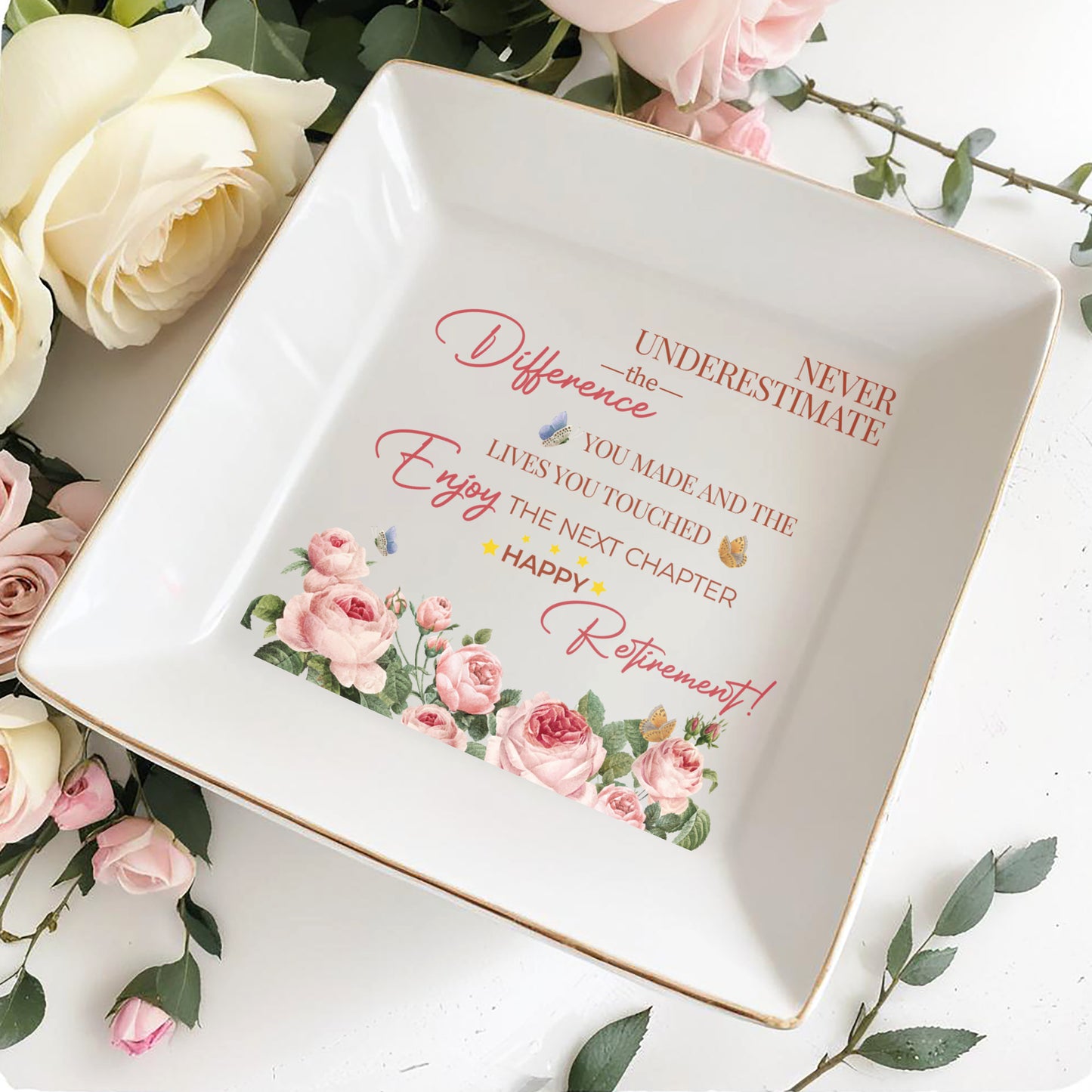 BONNE RETRAITE - Plat à bijoux personnalisé - FM108_SCRD